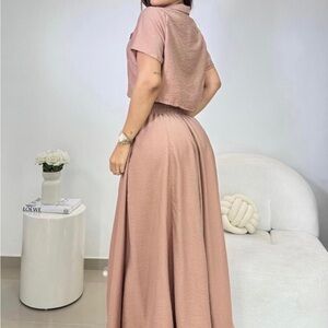 Others Follow Dusty Pink Maxi Skirt